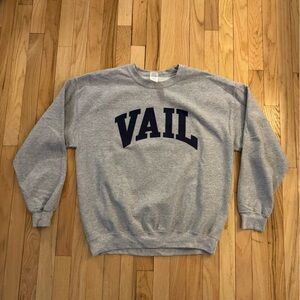 Gildan Gray Crewneck Sweater with Vail Print
